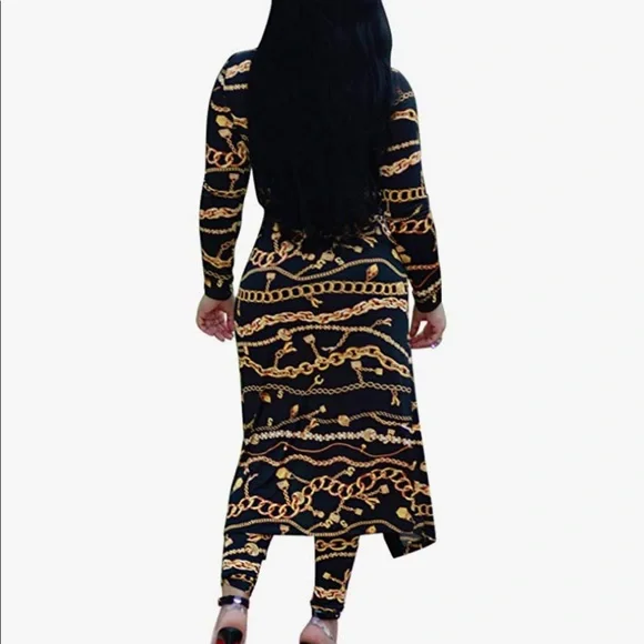 NewInBag 2pc Outfit Floral Long Sleeve Cardigan w/Leggings Size: L - Picture 3 of 8